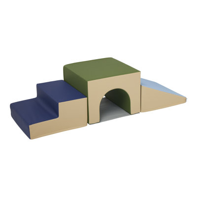 ECR4Kids SoftZone Single Tunnel 360 Degree Climber, Toddler Playset, 3-Piece
