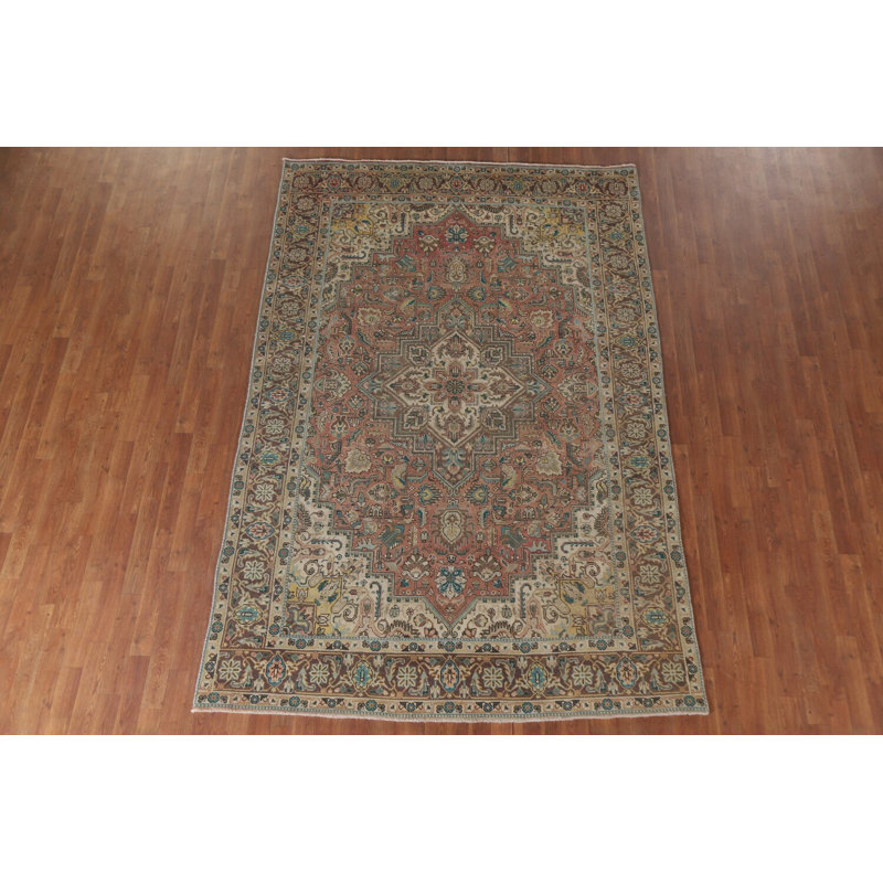 Tapis traditionnel géométrique rose