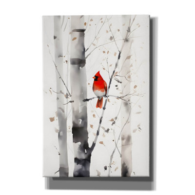 «Woodland Cardinal 2» par Petals Prints Design, art mural sur toile