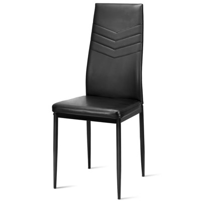 Chaise Parsons Rembourrée en Noir