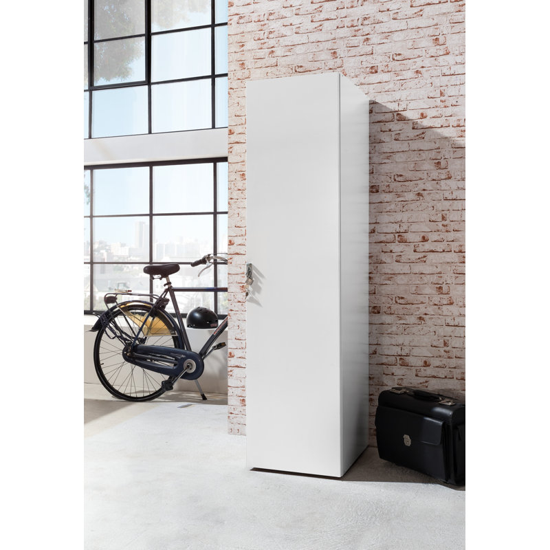 Alvar 1 Door Wood Wardrobe, White