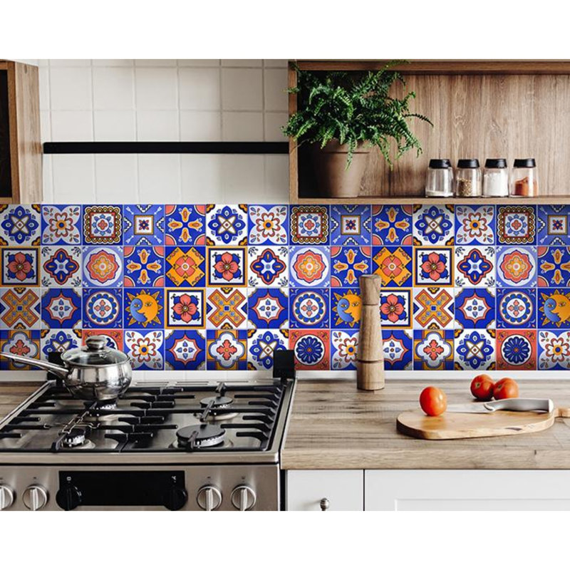  Carreau de mosaïque en vinyle auto-adhésif, 8 po x 8 po