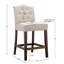 Tabouret de comptoir touffeté