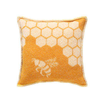 Bee Wool Cushion Cover