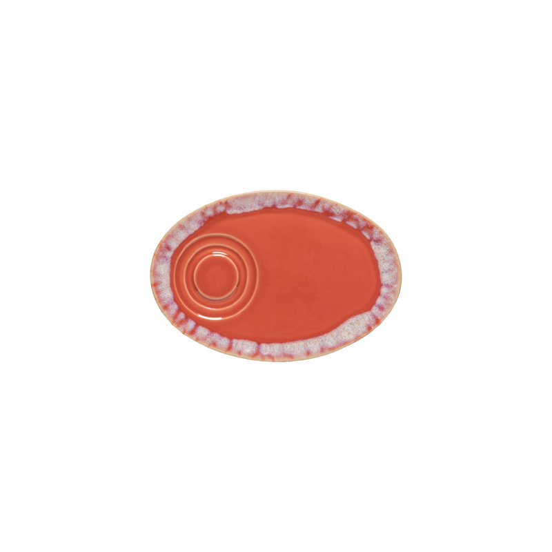 Grespresso Handmade Stoneware Saucer, Orange