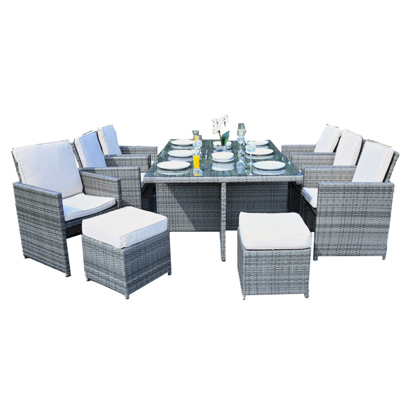 Ensemble repas 11 pièces avec coussins