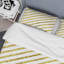 Ensemble de housse de couette en microfibre jaune / blanc 3 pièces
