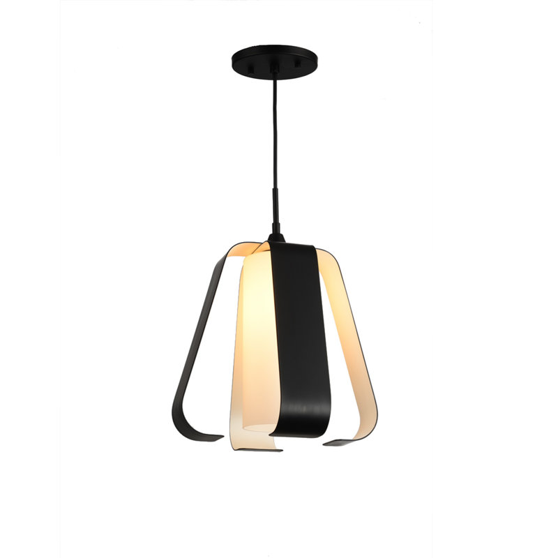 Bent 1 - Light Unique/Statement Pendant, Black and White