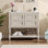 Ensemble de meuble-lavabo moderne 36 po avec lavabo sous-comptoir en céramique 36 po, ensemble de meuble-lavabo autoportant avec 4 tiroirs et structure en bois massif
