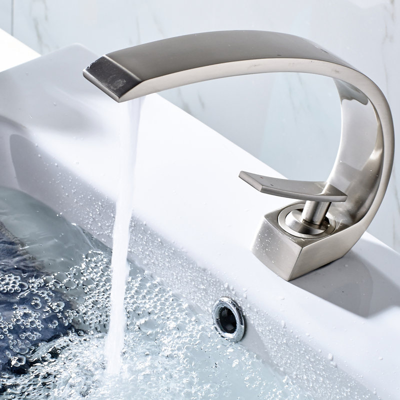 Robinet pour salle de bain Modern, Nickel brossé