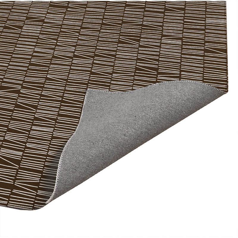 Tapis de bureau léger avec bibliothèque, L 84 po x P 60 po, Brun moka