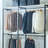 Fiona 143 In. W White Freestanding 4 Tower System 8 Shelf Walk In Wood Closet System With Metal Frame