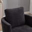 Chaises d'appoint pivotantes, fauteuil demi-tonneau moderne en chenille noire pour la maison