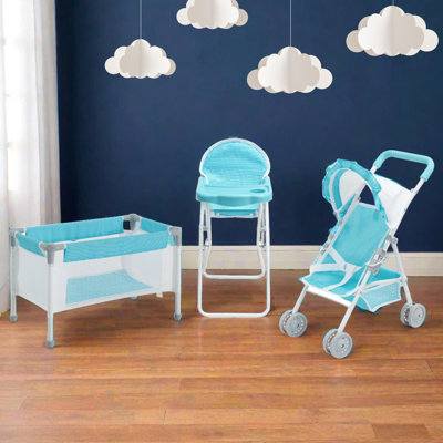 Olivia's Little World Baby Doll 3pc Nursery Set
