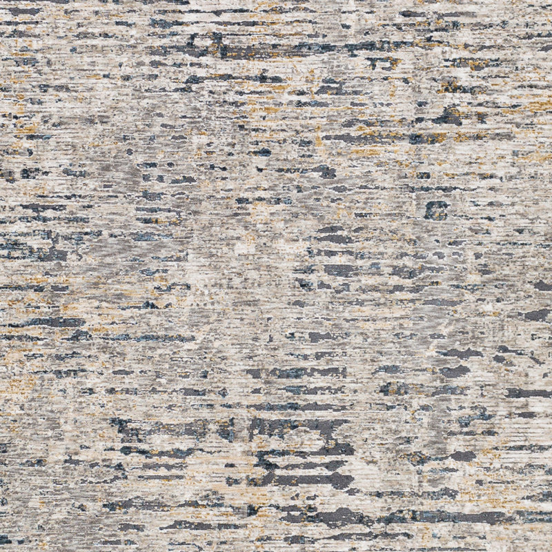 Tapis abstrait gris clair / gris anthracite, Rectangle 7 pi 10 po x 10 pi 3 po