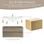 Meuble-lavabo mural de 42 po avec lavabo, meuble-lavabo mural moderne avec lavabo à surface solide et tiroirs à fermeture en douceur, gris cendré-133420842-133420843