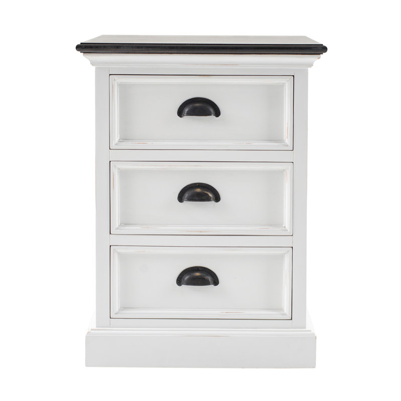 17.72 " W Mahogany Solid Wood Nightstand