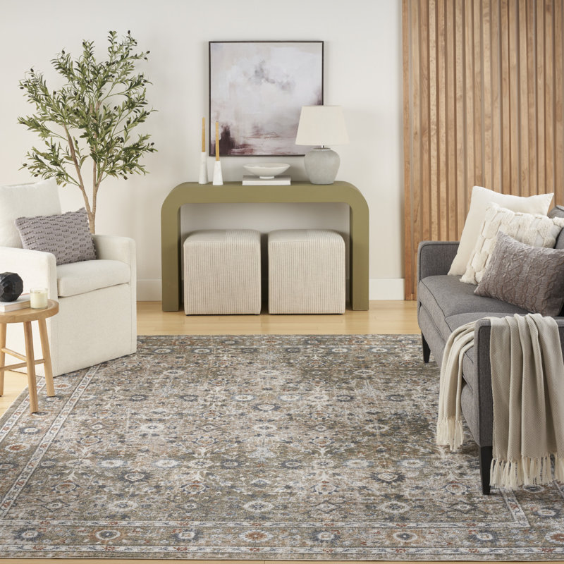 Tapis d'intérieur gris doré Nourison Astra, Rectangle 7 pi 10 po x 10 pi