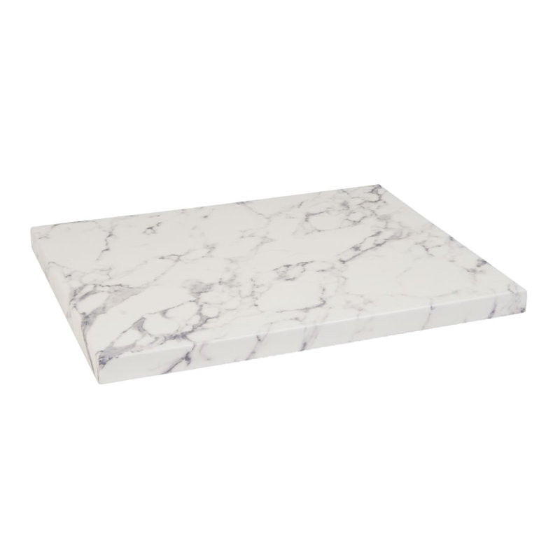Plateau de table d'intérieur en granit artificiel, l 36 po x L 36 po, Blanc