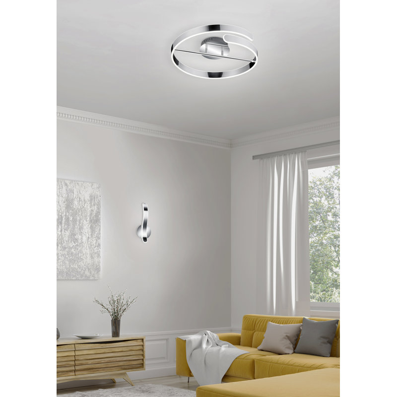 Agrim 1-Light 50cm LED Flush Mount, Chrome