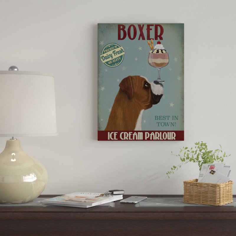 « boxer ice crème », reproduction d’impression sur toile tendue, H 19 po x l 14 po x P 2 po