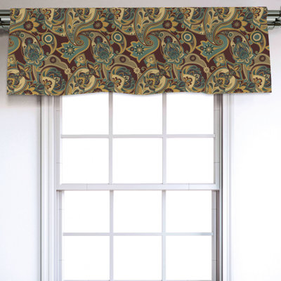 Sateen Paisley Ruffled Window Valance