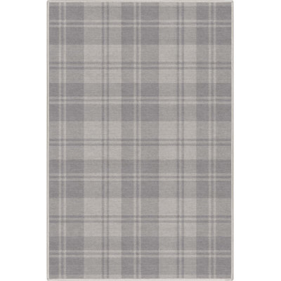 Tapis gris clair à tissage plat Kehr