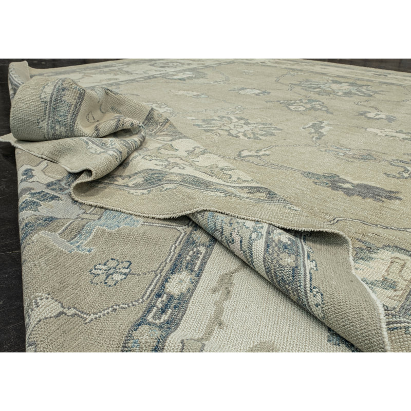 Tapis turc Oushak fait à la main 10 pi 3 po x 14 pi 4 po
