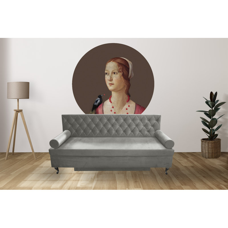 Glamour 3 Seater Sofa Bed, Grey