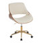 Chaise de bureau rembourrée en similicuir Najrin-974507023-980894814