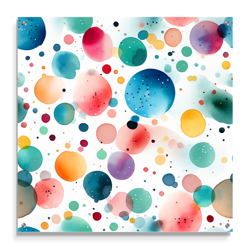 Citlaly - Art mural abstrait en acrylique pour le salon, H 16 po x l 16 po