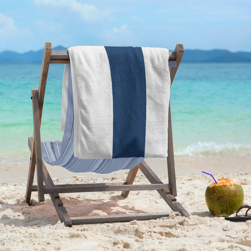 Lightweight Beach Towel, Navy