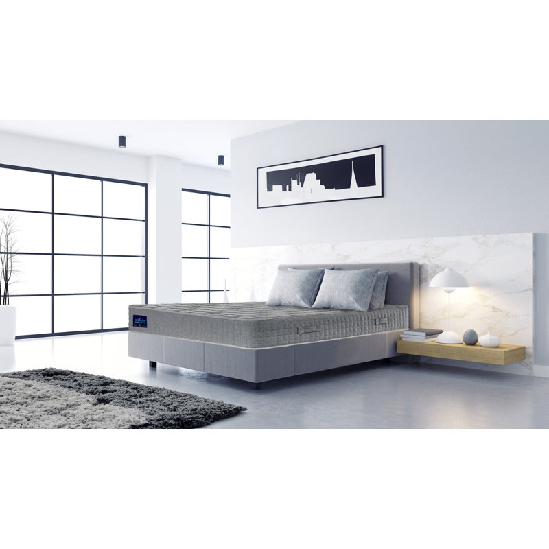 Grey Knit Pocket Mattress, Medium-Firm, Double (4'6)