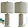 Lanoue Dimmable 22'' USB A+C Touch Control Table Lamp Set with Nightlight Nightstand Lamp