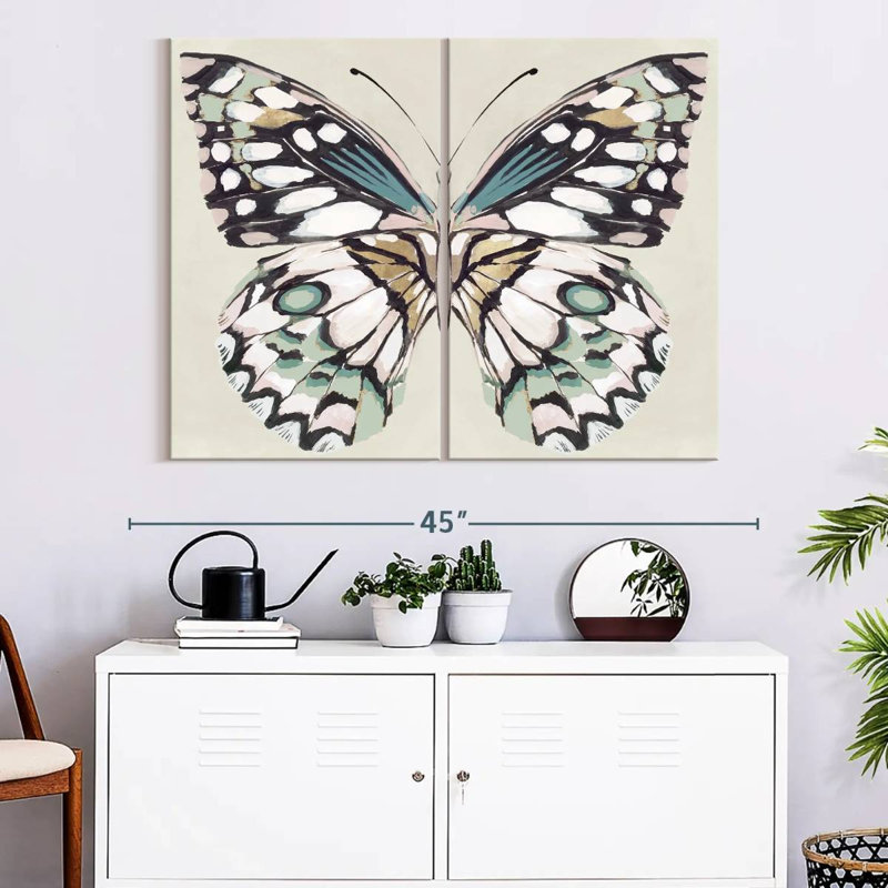 «Butterfly's Kiss I», reproduction d'art sur toile, H 30 po x l 41 po x P 1,25 po