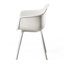 Chaise de salle à manger d'extérieur Lotus - polypropylène blanc, fabrication stable et résistante aux intempéries