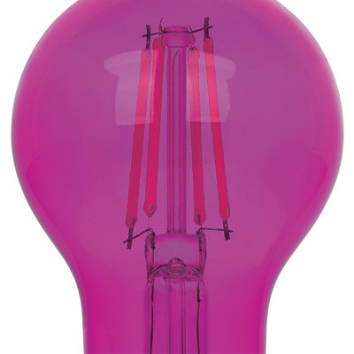 Ampoules DEL à filament omnidirectionnel A19 roses, 4,5 W (équivalent 40 W), culot moyen (E26), lot de 2