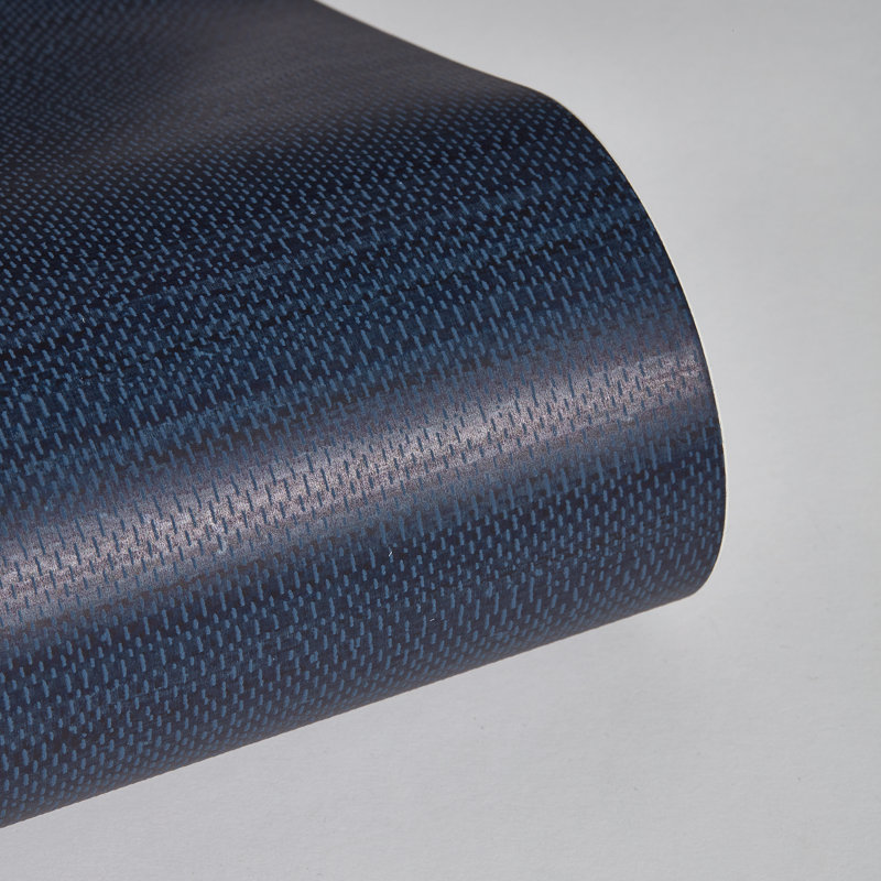 Papier peint adhésif texturé Barayon, Bleu marine