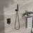 Oil Rubber Bronze Shower - Handheld And Rainfall 12 Inch Square Head Ceiling Mount Finish-118036808