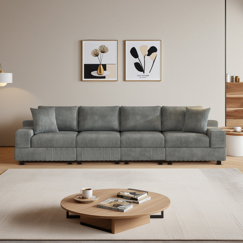 Canapé modulaire 137 po pour salon, ensemble modulaire Cloud sans outils