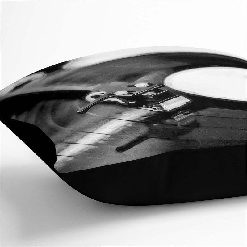 Square Cushion, 55cm H x 55cm W x 20cm D, Black