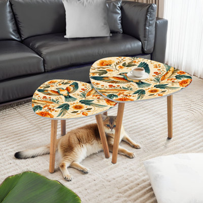 Ensemble de 2 tables basses gigognes Triangle