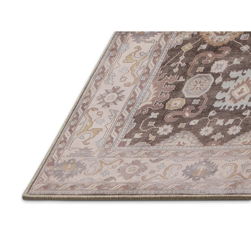 Tapis oriental beige / brun, Rectangle 5 pi x 7 pi