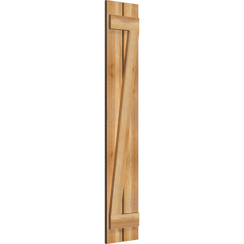 Western red cedar board-n-batten shutter with Z-bar design