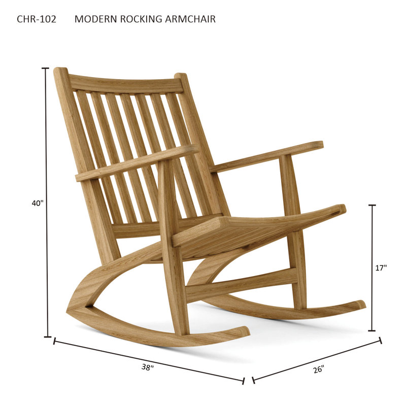 Bollman Teak Outdoor Rocker Chair