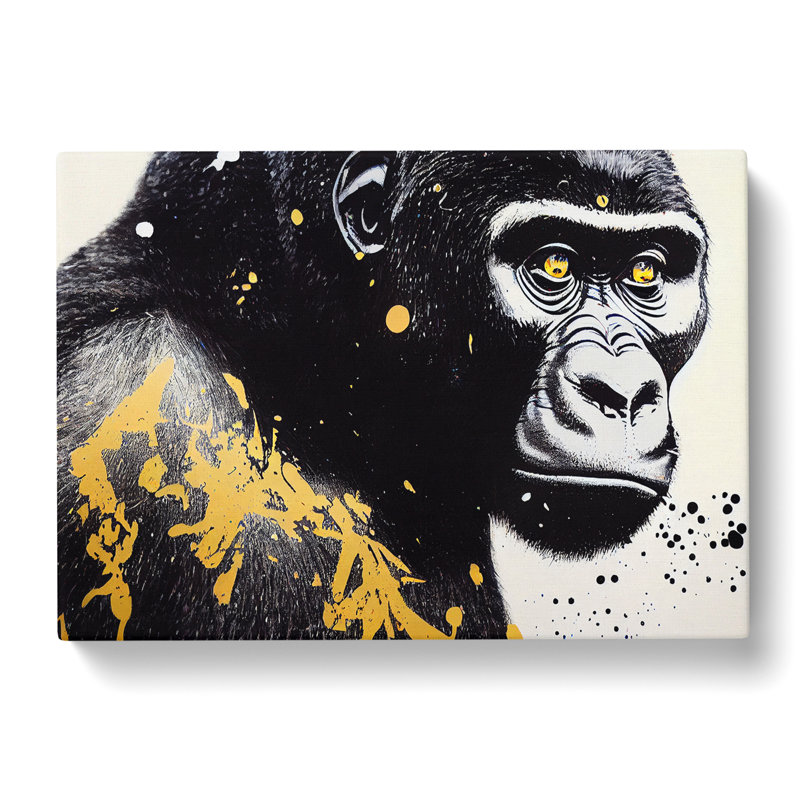 Gorilla Painted Vol.1 - Wrapped Canvas, 50cm H x 76cm W x 3cm D