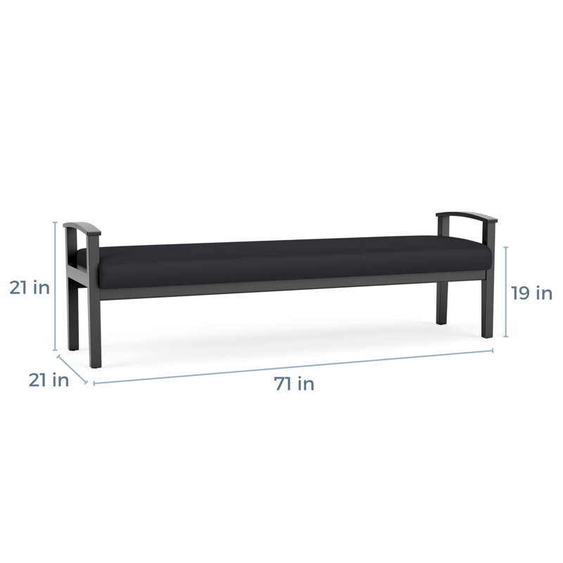 Banc en bois massif Amherst, Noir Patriot Plus, Noir