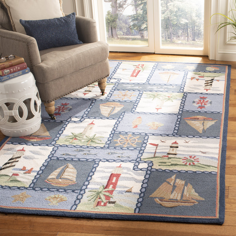 Tapis en laine crocheté à la main Jonsson, Rectangle 5 pi 3 po x 8 pi 3 po
