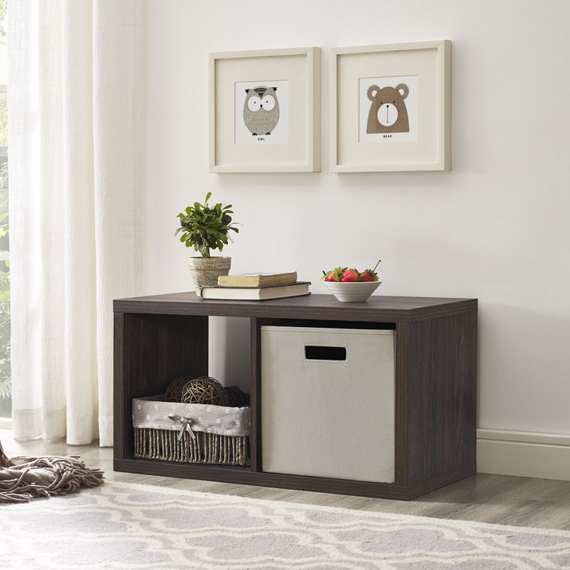 Hamlett 30"H x 16"W Espresso Two Cube, Espresso