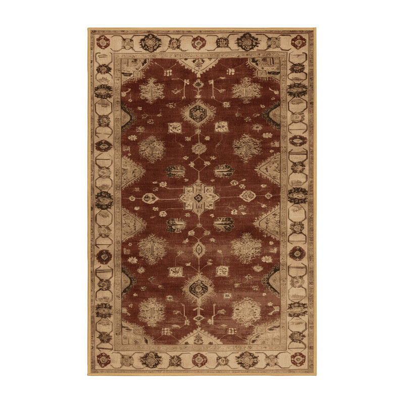 Tapis brun lavable à la machine, Rectangulaire 8 pi x 10 pi
